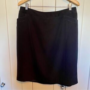 Lindor- Black fully-lined Skirt , Knee-Length, Workwear-Size 16